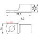 Кабельный наконечник 16 мм кв под пайку, луженая медь, e.end.stand.c.16, D6.2 Enext s19019