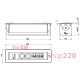 Вращающийся блок розеток 3х220В + USB тип А + С, черное стекло, Versaturn ASA 060.24F.00031