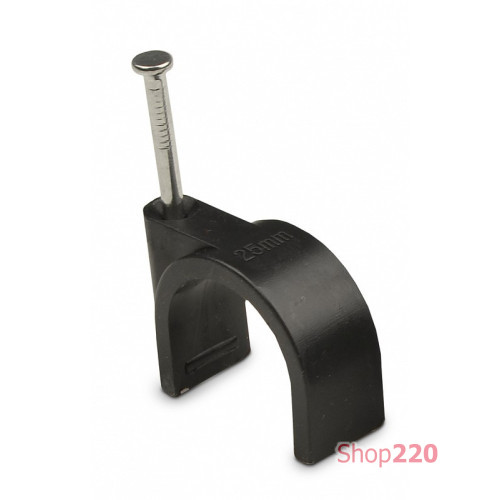 Скоба черная CHR-25 мм круглая (50 шт.) A0150030046