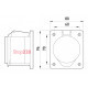 Силовая розетка 32А, 220В, 3 полюса, встраиваемая, e.socket.pro.3.32.wall