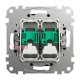 Компьютерная розетка 2 х RJ45 кат. 5е UTP, венге, Sedna Design SDD181452