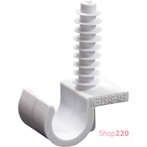 Клипса для трубы д.14 универсальная с дюбелем, e.pipe.uni.clip.stand.14 Enext s13035005