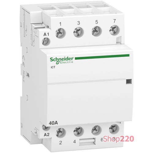 Контактор 40А, 4NO, 220/240В, 50Гц A9C20844