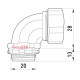 Ввод угловой для металлорукава 12мм(3/8"), e.met.angle.stand.sldx.12 Enext s046001