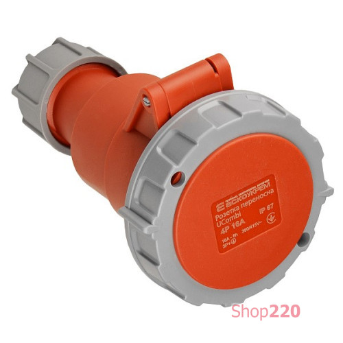 Розетка переносная 16А, 4P, IP67, UCombi АСКО-УКРЕМ A0080010125