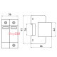 Устройство для защиты от импульсных перенапряжений 1P+NPE, класс D, e.pro.spd.1+1D.275 Enext p076017