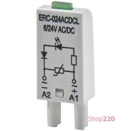 Дополнительный модуль защиты/индикации ERC-024ACDCL (Uc= 6...24V AC/DC) ETI 2473040