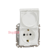 Розетка влагозащищенная IP44, белый, Sedna Design SDD211024