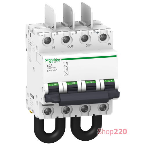 Выключатель-разъединитель 50А, 1000В, 2 полюса, SW60-DC Schneider Electric Schneider Electric A9N61699