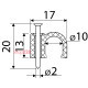 Скоба белая CHR-10 мм круглая (100 шт.) A0150030007