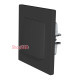Выключатель двухклавишный, антрацит soft-touch, PLK0121241 Plank Electrotechnic