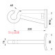 Угловой крюк 206мм, М16, e.angle.hook.pro.16.16.206 Enext p035001
