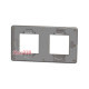 Рамка 2-постовая, песочный / антрацит, Unica New Schneider NU280428