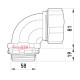 Ввод угловой для металлорукава 50мм(2"), e.met.angle.stand.sldx.50 Enext s046007