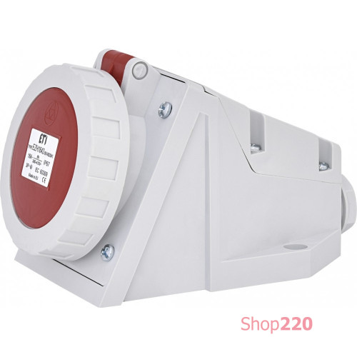 Настенная розетка 16A, 400V, 3P+PE, IP67 EZH-1643 ETI 4482041