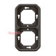 Рамка-супорт 2-постовая горизонтальная/вертикальная, антрацит, Plexo Legrand 069607L