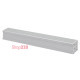 Розеточный блок на 8 (9) розеток К45, пустой, алюминий, Ofiblock COMPACT Simon KFC208/14
