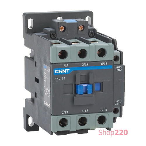 Контактор 65А, катушка 110В AC, доп. контакты 1NO+1NC, NXC-65 Chint 938041