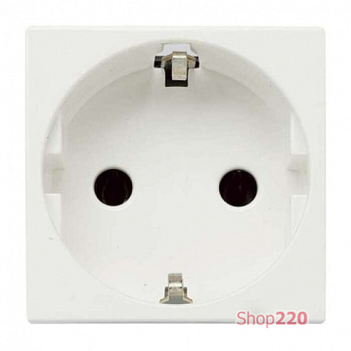 Розетка с заземлением, белый, Zenit ABB N2288 BL