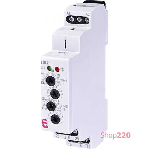 Двухуровневое реле времени SJR-2 230V AC (2x16A_AC1) ETI 2470091