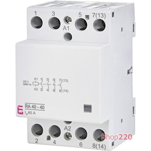 Контактор 40А, 220В, 4но RA 40-40 230V AC ETI 2464095