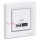 USB розетка тип А+С 3А 45Вт, белый, EPH2700421 Schneider Electric Asfora