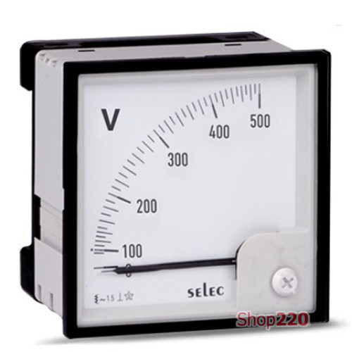 Вольтметр 96*96 90° Вх.шкала 500 В SELEC Controls