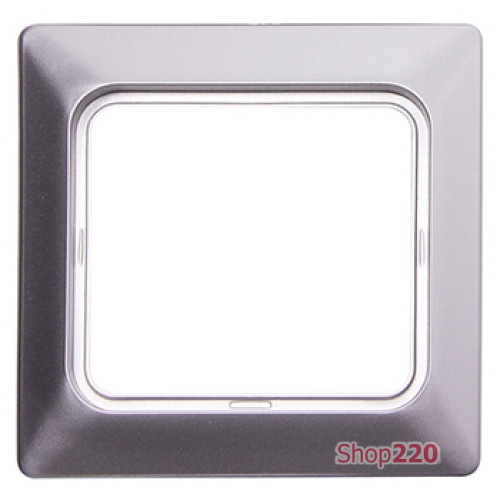 Рамка для влагозащищенной розетки, алюминий, e.lux.12094L.1.fr.wp.aluminium Enext ins0040088