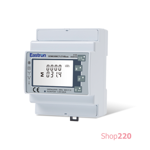 Анализатор сети с RS485 Вх.1/5A на Din (Кл. 1,0), Bi-directional measurement Eastron