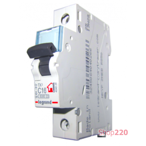 Автоматический выключатель 16 А, тип C, 404028 Legrand
