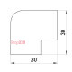 Наружный угол для короба 40х16мм, e.trunking.blend.out.stand.40.16 Enext s2033005