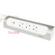 Угловой блок розеток с USB A+C, кабель 2 м, алюминий, 694502 Legrand