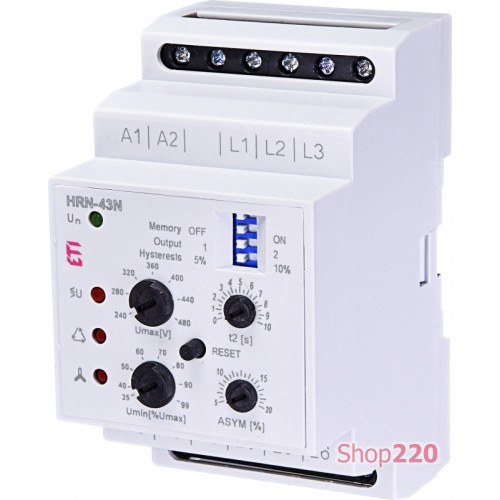 Реле контроля напряжения трехфазное, HRN-43N 400 ETI 2471430