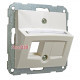 Корпус для двух разъемов RJ-12/RJ-45 Keystone, белый, Polo Fiorena 22029902