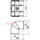 Угол внешний регулируемый для кабель-канала 100x53 мм ПВХ, Rapid 45, OBO Bettermann 6113050