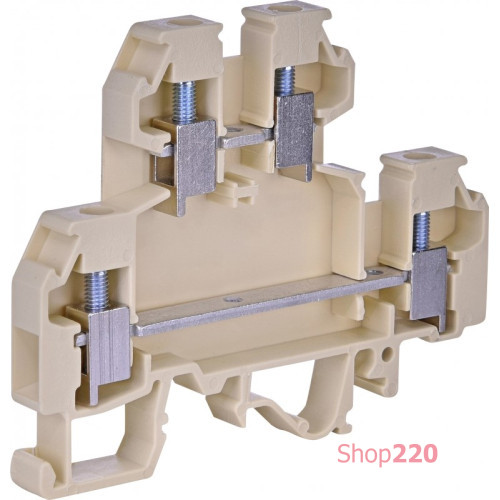 Клемма винтовая двухуровневая VS 4 NA (4 mm2_бежевая) ETI 3901277