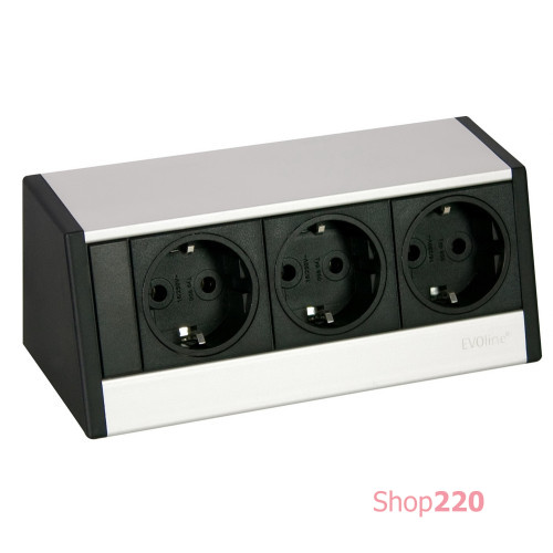 Угловой блок розеток R-Dock 3x220В EVOline