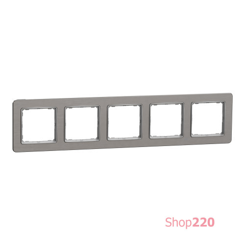 Рамка 5-постов, матовый алюминий, Sedna Design Schneider Electric SDD370805U