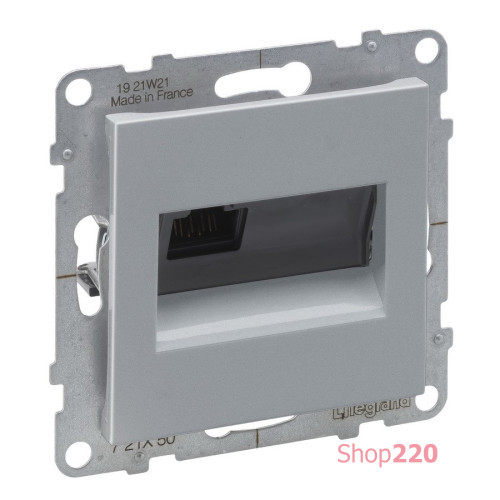 Розетка информационная RJ45 cat. 5E UTP, алюминий, Suno Legrand 721350