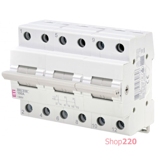 Переключатель нагрузки 1-0-2, 100A 3p, SSQ 3100 ETI 2421438