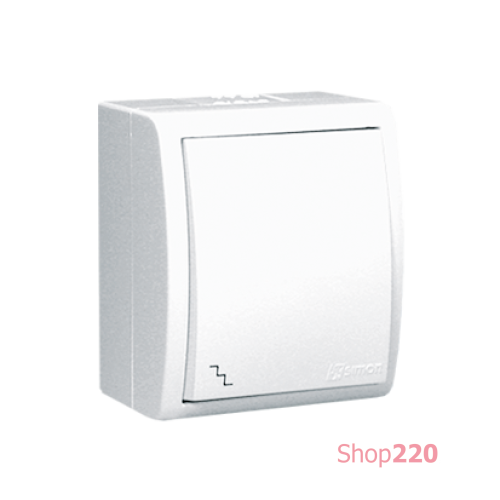 Выключатель проходной одинарный, белый, AQUARIUS IP54 Simon