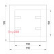 Дверца металлическая ревизионная 150х150мм с замком, e.mdoor.stand.150.150.z Enext s0100062