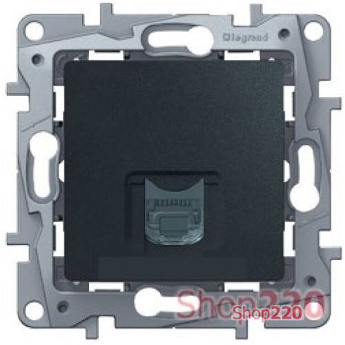 Компьютерная розетка RJ45, антрацит, 672641 Legrand Etika