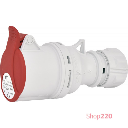 Розетка кабельная 32A, 400V, 3P+PE, IP44 ES-3243 ETI 4482004