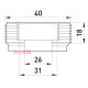 Переходник металлический резьбовой с 1-1/4" на 1", e.industrial.pipe.thread.bts.1-1/4".1" Enext i0410006