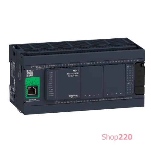 Программируемый логический контроллер M241 40 входа/выхода реле, 2 RS485, 1 Ethernet TM241CE40R