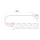 Удлинитель 4 гнезда, 5м, с заземлением, baby protect, e.es.4.5.zb Enext s042011