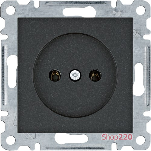 Розетка без заземления, черный, Lumina WL1013 Hager