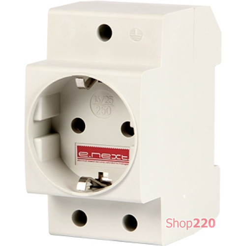 Розетка на din-рейку с заземлением e.socket.pro.din.tms Enext s004002