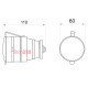Розетка каучуковая с защитной крышкой 3Р+PE 25А IP44 A0250010006